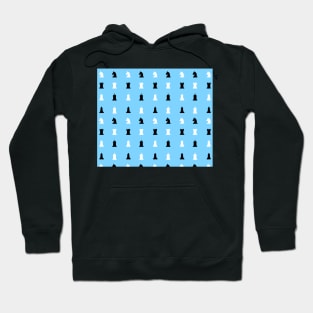 Blue Chess Pattern Hoodie